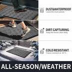 Yimobra Large Door Mat Outside Entrance 47x32, Waterproof Heavy Duty Outdoor Mats for Front Door, Non Slip Rubber Entry Mat for Garage Patio Indoor, Easy Clean, Mix Grey