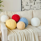 Ball Pillow, Decorative Round Pillow for Couch n, Circle Throw Pillows, Perfect Ball Pillows for Couch, Stylish Decorative Pillows, Versatile Round Throw Pillow (Grey Blue, Mini-8.6 Inches)