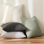 MIULEE Textured Boucle Throw Pillow Cover Sage Green Accent Solid Eruo Sham Pillow Case Decorative Soft Pack of 1 Couch Cushion Chair Sofa Bedroom Livingroom Home Decor,24x24 Inch