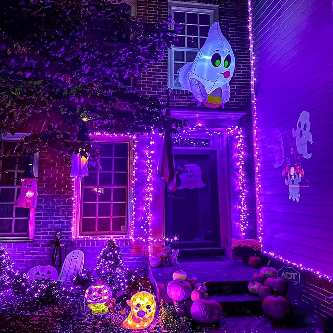 600 LED Purple Halloween Lights Indoor Outdoor, 197FT Halloween String Lights Waterproof 8 Modes Plug in Purple String Lights for Christmas Tree Bedroom Party Home Thanksgiving Decorations