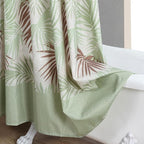 Fabric Shower Curtain, Sage Green and Brown Tropical Plant Leaf Print Shower Curtains for Bathroom, Waterproof Bathroom Curtains, 72" W x 72" H