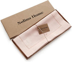 Solino Home Linen Pink Table Runner 120 Inches Long - 100% Pure Linen Hemstitch 14 x 120 Inch Table Runner for Dining and Halloween - Classic Hemstitch
