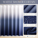 32PCS Bathroom Accessories Set Bathroom Set,Navy Blue Shower Curtain Set,Bath Towel Set,Hand Towel,Toilet Brush,Trash Can & 3PCS Soap Dispenser
