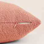 Jeneoo Coral Pink Decorative Square Thick Throw Pillow Covers Fine Textured Boucle Couch Cushion Cases for Sofa Decor, Set of 2, 20 x 20 Inch