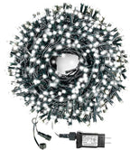 Decute 300LED Christmas String Lights Outdoor Waterproof 105FT UL Certified with End-to-End Plug 8 Modes, Cool White Indoor Starry Fairy Lights for Christmas Tree Patio Garden Wedding Party Decor