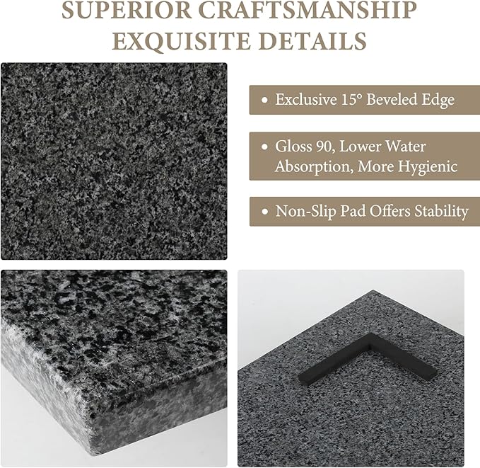 Koville Natural Marble Cutting Board for Kitchen, 16x20inch Extra Large Hand Crafted Marble Slab for Cheese, Charcuterie, Pastry Board - Wedding Gift, House Warming Gift