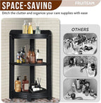 Corner Shower Shelves, Shower Shelf for Inside Shower, Sturdy Shower Organizer Corner, 3-Tier Waterproof Bathroom Storage Shelf for Organizing Toiletries, Space Saving Bathroom Storage