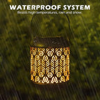 LeiDrail Solar Lantern Outdoor Hanging Lanterns Garden Metal Decorative Light Warm White LED Waterproof Landscape Lighting for Table Pathway Party Yard - 2 Pack