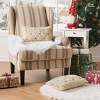 MIULEE Christmas Pillow Covers 12x20 Inch Set of 2, Beige Christmas Tree Plush Faux Fur Pillowcases Soft Decorative Throw Pillow Cases for Couch Sofa Living Room Winter Xmas Holiday Home Decor