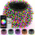600LED Smart Color Changing Halloween Lights App Controlled, 208FT Waterproof RGB Xmas String Light Music Sync Multiple Modes, Christmas Lights with Remote & Timer Indoor Outdoor Halloween Decorations
