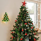 Hausse Christmas Ceramic Tree Night Light, Decorative Snow Covered Xmas Tree Nightlight with Lamp, Multicolor Bulbs & 360 Degree Swivel Plug with ON/Off Switch for Home Bathroom Bedroom Decor