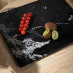 Natural Black Marble Pastry and Cutting Board, 12x20x0.7 Inch, Heavy for Dough Chocolate, Pack of 1