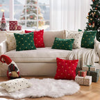 MIULEE Christmas Pillow Covers 20x20 Inch Set of 2, Dark Green Christmas Tree Plush Faux Fur Pillowcases Soft Decorative Throw Pillow Cases for Couch Sofa Living Room Winter Xmas Holiday Home Decor
