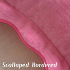 HAUSSY Scalloped Pillow Covers 16x16 Set of 2,Decorative Throw Pillows Cute Aesthetic Preppy Cushion Covers for Couch Bed Living Room,Hot Pink