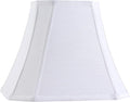 GO&SO 14 Inch White Linen Square Cut Corner Lamp Shade for Floor Lamps,Table Nightstand Lamp for Living Room, 8x14x11"(Spider) Lampshade Replacement,Transitional Easy Assembly Required (1 Pack)