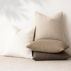 Foindtower Pack of 2, Curly Faux Fur Decorative Throw Pillow Covers Soft Plush Cushion Case with Zipper Cozy Boho Lumbar Pillowcase for Home Living Room Couch Bedroom Sofa 12 x 20 Inch, Light Beige