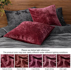 PHF Truly Velvet Euro Sham, 26"x 26",No Insert, 2 Pack Color Gradient Euro Throw Pillow Covers, Ultra Soft Cozy Pillow Covers for Luxurious Home Decorative, No Shedding, No Pilling, Wine Red