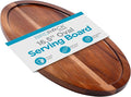 BIRDROCK HOME Acacia Wooden Cheese Serving Board with Handle - Charcuterie, Appetizers, Kitchen Platter, Grazing Board, Pizza, Meat, Bread, Cutting, Party, Food Display Tray - Espresso, 16.5", Oval