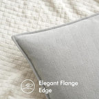 MIULEE Pack of 2 Light Grey Decorative Pillow Covers 16x16 Inch Soft Chenille Luxurious Couch Throw Pillows Farmhouse Cushion Covers with Elegant Design for Sofa Bedroom Living Room Home Decor