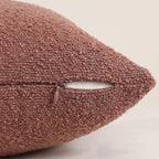 Jeneoo Dusty Rose Decorative Square Thick Accent Throw Pillow Covers Fine Textured Boucle Couch Cushion Case for Sofa Decor, Set of 1, 24 x 24 Inch