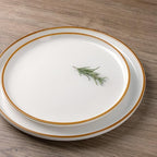GBHOME Ceramic Dinnerware Sets for 8, 24 Pieces Stoneware Plates and Bowls Sets, Scratch Resistant Dishes, Dishwasher & Microwave Safe, Reactive Glaze-Pearl White