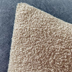 Foindtower Pack of 2, Curly Faux Fur Decorative Throw Pillow Covers Soft Neutral Plush Cushion Case with Zipper Cozy Modern Pillowcase for Home Living Room Couch Bed Sofa 20 x 20 Inch, Beige