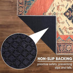 Keen Home Design 2x12 Rug - Machine Washable Runner with Non-Slip Backing, Ideal for Hallway, Entryway, Kitchen, Laundry Room - Vintage, Easy Clean, Durable, Low Pile Rug - (2'6" x 12')
