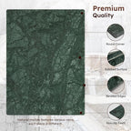 Diflart Natural Marble Stone Cutting Board for Kitchen, 16x20 Inch, Green, Marble Slab Pastry Board Large for Cheese, Serving, Baking, Pack of 1 Piece