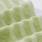 Modern Threads Organic Vines 6-Piece 100% Cotton Towel Set – Yarn Dyed Jacquard & Solid – Includes 2 Bath Towels, 2 Hand Towels, 2 Washcloths – Absorbent, Quick Dry, Soft & Durable – Sage Green