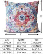 Snycler Antique Boho Hereke Rug Print Boho Throw Pillow Cover 18x18 Inch Set of 2 Double Sided Decorative Soft Throw Pillow Case Cushion Case for Home Decor Living Room Bed Couch Car