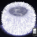 300LED Chrstmas Lights, 75ft Indoor Outdoor Christmas String Lights with 12 Modes, Cool White ChristmasTree Lights with Timer Dimmable Connectable for Fence Garden Wedding Party Decor Cool White