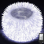 1500 LED Chrstmas Lights, 470ft Outdoor Christmas String Lights with 12 Modes, Cool White LED String Lights with Timer Dimmable Waterproof for Tree Xmas Fence Garden Wedding Party Holiday Decorations