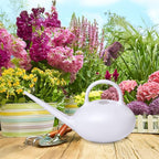 ZXJ Small Plastic Watering Can - 1/4 Gallon - for Home Plant Garden - White