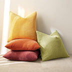 MIULEE Fall Decorative Throw Pillow Covers 18x18 Inch Set of 4, Vibrant Cushion Covers Vintage Retro Home Fall Decor Mix and Match Color Clash Design for Sofa Couch Bed Living Room Yellow Orange Rust