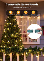 Vintage C9 LED Christmas Lights Outdoor, 150 Ft C9 String Light with 150 Shatterproof Warm White Bulbs, Waterproof Connectable Christmas Tree Lights for Roofline Holiday Garden Party Xmas Decorations
