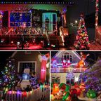 2 Pack Solar Christmas Lights Outdoor Waterproof, Super Bright 90FT 160 LED Solar String Lights, 8 Lighting Modes Green Wire Twinkle Fairy Lights for Xmas Garden Decorations (Multi-Colored)