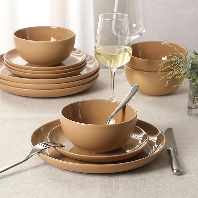 Gibson Home Rockaway Queenslane Plates and Bowls Dinnerware Sets