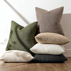 ANRODUO Pack of 2 Textured Boucle Throw Pillow Covers Soft Moss Green Decorative Accent Solid Pillow Cases Cozy Modern Couch Cushion Case for Chair Sofa Bedroom Living Room Home Decor, 20 x 20 Inch