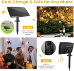 200FT Solar String Lights Outdoor Waterproof with Remote,G40 Solar Powered String Lights with 60+3 LED Shatterproof Bulbs, Dimmable Solar Patio Hanging Lights for Outside Backyard Party