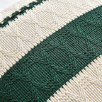 Fancy Homi Set of 2 Dark Green Boho Euro Decorative Throw Pillow Covers 26x26 Inch for Couch Bed Sofa Bedroom Indoors, Modern Farmhouse Vintage Forest Green Living Room Decor