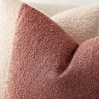 Foindtower Pack of 2 Textured Boucle Throw Pillow Covers Accent Solid Decorative Pillow Cases Cozy Woven Couch Cushion Case for Sofa Bedroom Living Room Home Decor 20x20 Inch Orange Rust Red