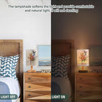 Table Lamp Hummingbird Floral Flower Nightstand Lamp with Wood Base Fabric Lamp Shade Bedside Desk Lamp for Living Room Bedroom Kids Room Office