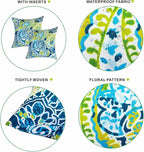 Outdoor Throw Pillows - Decorative Pillows with Insert Included Set of 2 Outdoor Pillows for Patio Furniture 18x18 Inch