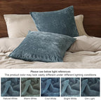PHF Truly Velvet Euro Sham, 26"x 26",No Insert, 2 Pack Color Gradient Euro Throw Pillow Covers, Ultra Soft Cozy Pillow Covers for Home Decorative, No Shedding, No Pilling, Stormy Blue