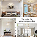 Glass Pendant Lights Kitchen Island, Brass Gold Pendant Lighting Fixtures, Modern Hanging Ceiling Light with 11'' Striped Clear Glass Shade for Farmhouse Dining Room Bedroom Hallway(1 Pack)