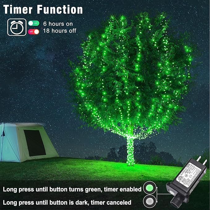 Christmas Lights Indoor, 132FT 400 LED Outdoor String Lights with 8 Modes Waterproof, Plug in Fairy Twinkle Lights Clear Wire for House Bedroom Patio Window Garden Wedding Decorations