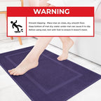 Cotton Paradise 100% Cotton Bath Mats for Bathroom Floor Set of 2 Pack, 20x34 Soft Absorbent Washable Quick Dry Tub Bathmat, Purple Towel Bath Mat