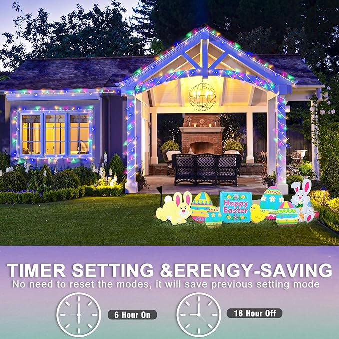 800 LED Christmas Lights Outdoor Waterproof 262ft String Lights Indoor 8 Modes Clear Wire, Plug in Colorful Twinkle Fairy Light for Bedroom Wedding Party Christmas Tree Decorations
