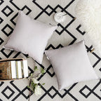 Jeanerlor SureGuard Pillowcase Cousion Cover Decor Cotton Linen with Unique Design to Embellish Study Room/House/Office Set of 2, 20"x20"(50 x 50cm), Silver Grey