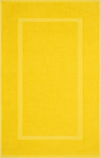 Cotton Paradise 100% Cotton Bath Mats for Bathroom Floor Set of 2 Pack, 20x34 Soft Absorbent Washable Quick Dry Tub Bathmat, Yellow Towel Bath Mat